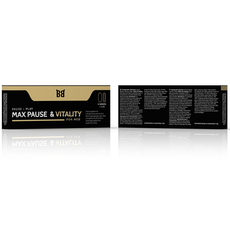 BLACK BULL - MAX PAUSE & VITALITY DELAY FOR MEN 4 CAPSULES