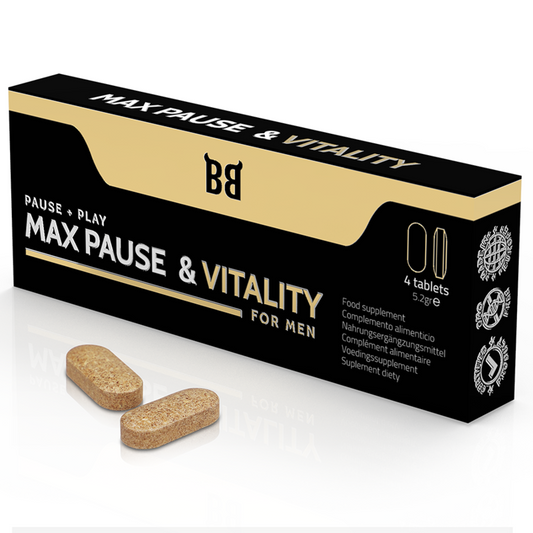 BLACK BULL - MAX PAUSE & VITALITY DELAY FOR MEN 4 CAPSULES