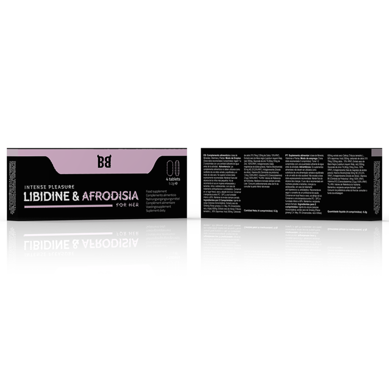 BLACK BULL - LIBIDINE & APHRODISIA INTENSE PLEASURE FOR WOMEN 4 CAPSULES
