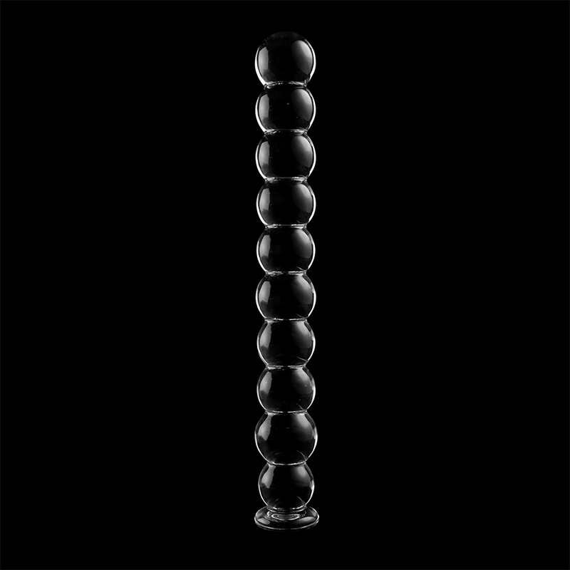 NEBULA SERIES BY IBIZA - MODEL 22 TRANSPARENT BOROSILICATE GLASS DILDO 21.5 CM -O- 2.5 CM