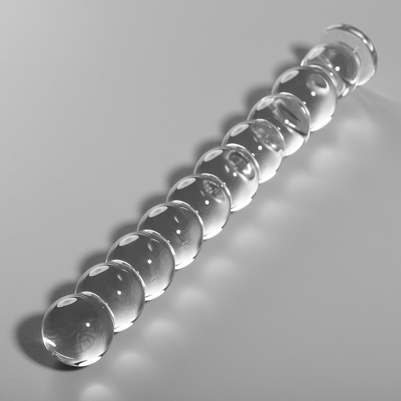 NEBULA SERIES BY IBIZA - MODEL 22 TRANSPARENT BOROSILICATE GLASS DILDO 21.5 CM -O- 2.5 CM