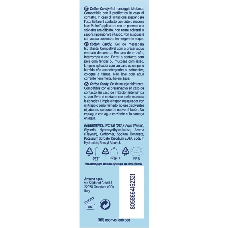 CONTROL - 3 IN 1 COTTON CANDY GEL MASSAGE 200 ML