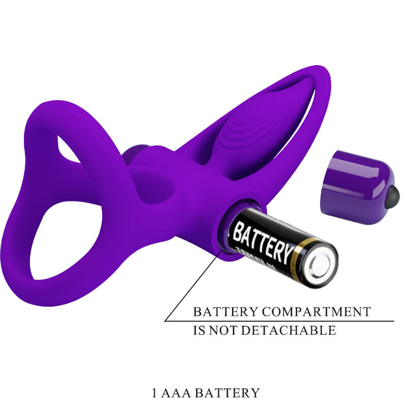 PRETTY LOVE - VIBRATING RING 10 VIBRATIONS VIOLET SILICONE