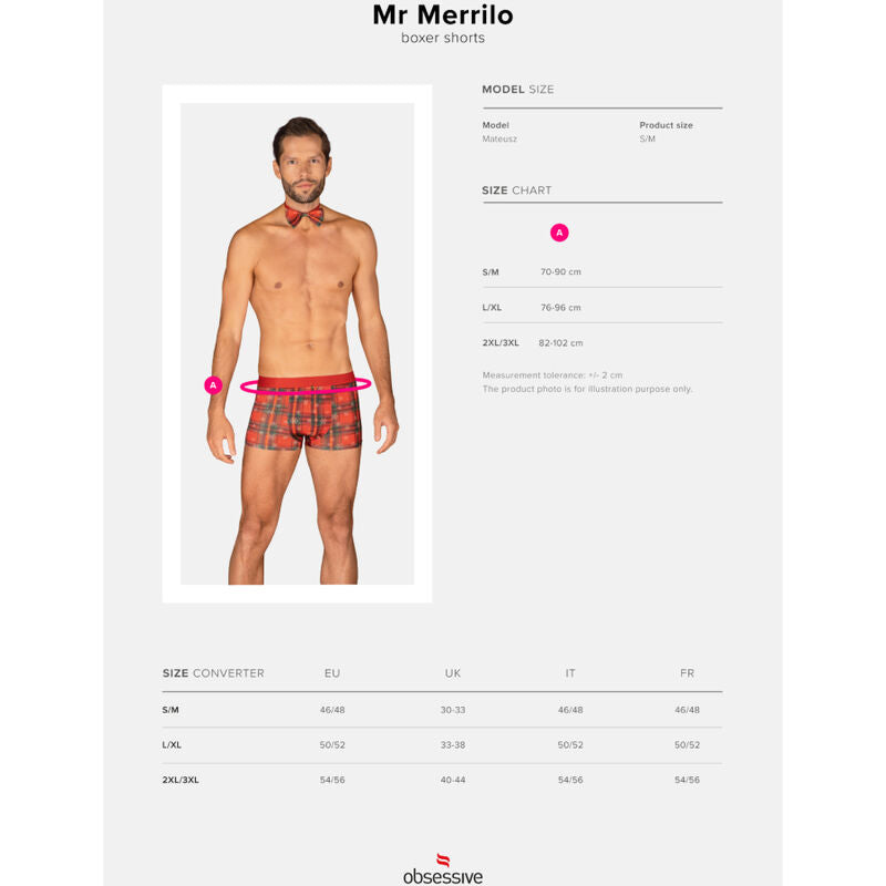 OBSESSIVE - MS MERRILO BOXER & BOW TIE XXL/XXXL