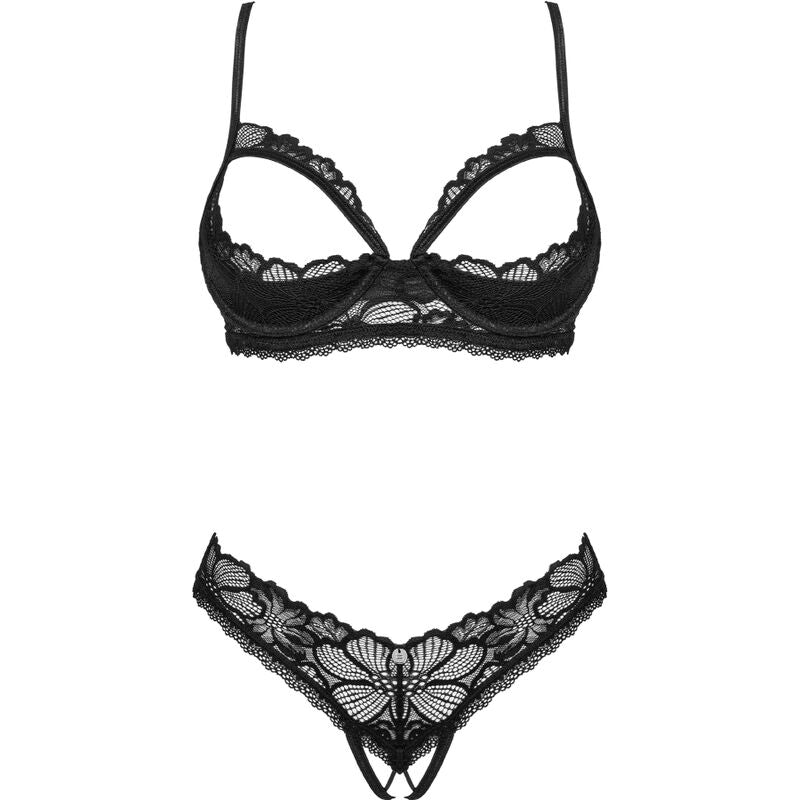 OBSESSIVE - SERAFIA TWO-PIECE SET CUPLESS XL/XXL