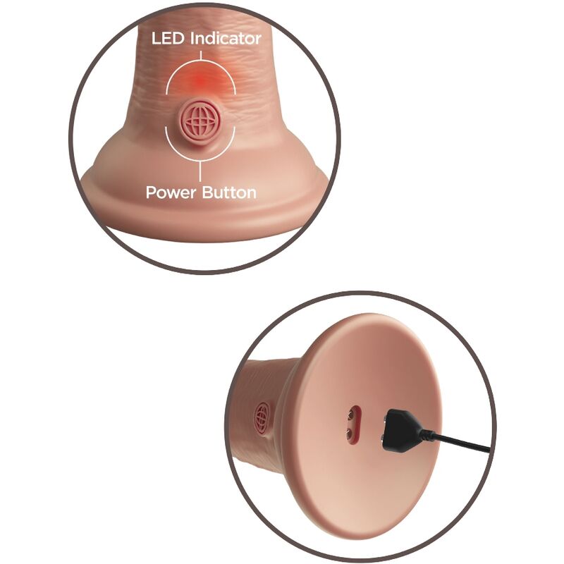 KING COCK - ELITE REALISTIC VIBRATOR & SILICONE DILDO 15.2 CM