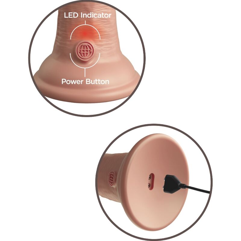 KING COCK - ELITE REALISTIC VIBRATOR & SILICONE DILDO 20.3 CM