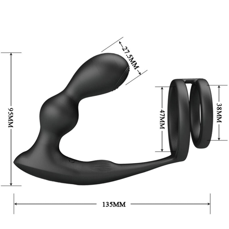 PRETTY LOVE - MARSHALL COCK RING + VIBRATING ANAL PLUG & REMOTE CONTROL