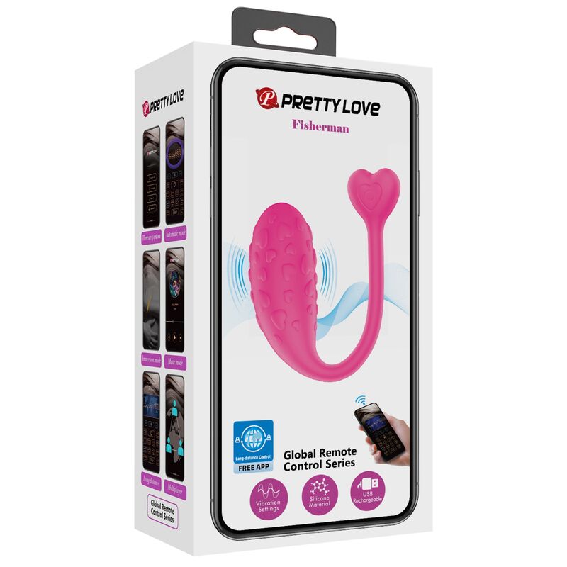 PRETTY LOVE - FISHERMAN APP CONTROLLED PINK VIBRATING EGG