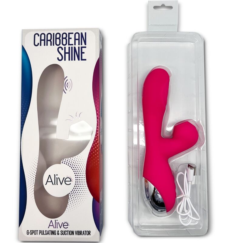 ALIVE - CARIBBEAN SHINE VIBRATOR & SUCTIONER FUCHSIA