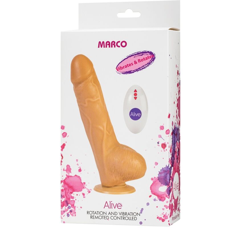 ALIVE - REALISTIC PENIS FRAME VIBRATOR & ROTATOR REMOTE CONTROL 19 CM