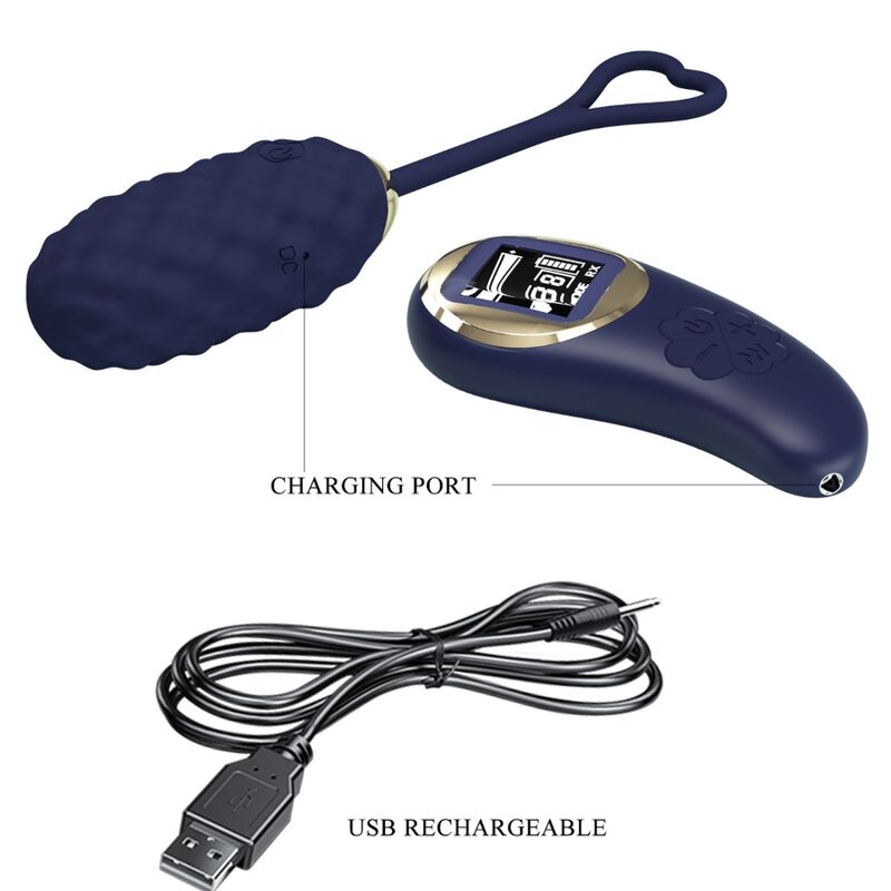 PRETTY LOVE - VIVIAN VIBRATING EGG REMOTE CONTROL BLUE