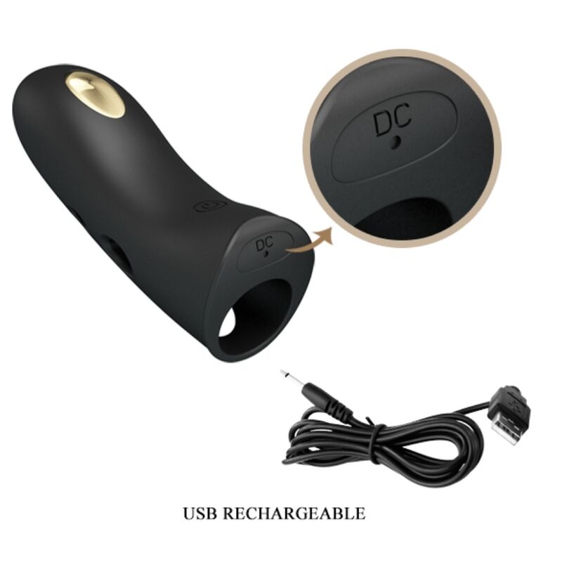PRETTY LOVE - MARICO ELECTRO-STUMILLATOR FINGER SLEEVE BLACK