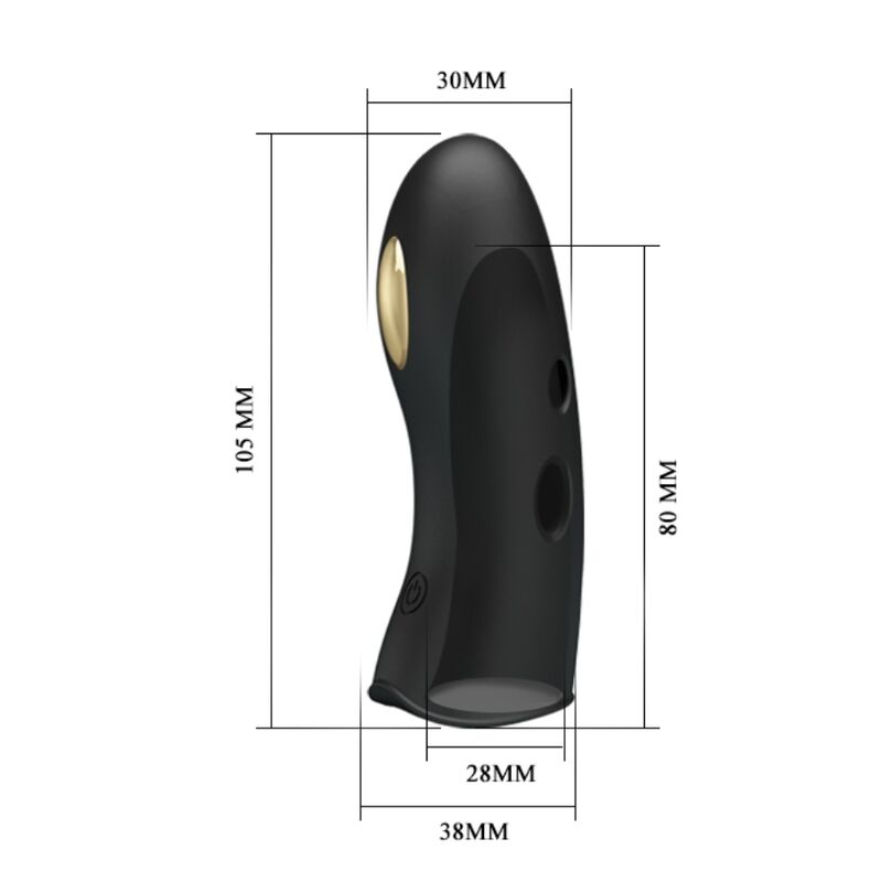 PRETTY LOVE - MARICO ELECTRO-STUMILLATOR FINGER SLEEVE BLACK