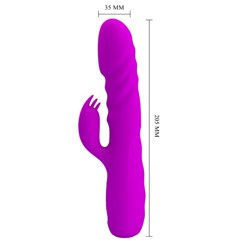 PRETTY LOVE - MELANIE RECHARGEABLE RABBIT VIBRATOR PURPLE