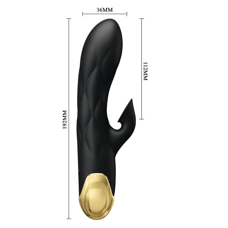 PRETTY LOVE - RECHARGEABLE GOLD PLATED LUXURY VIBRATOR BLACK