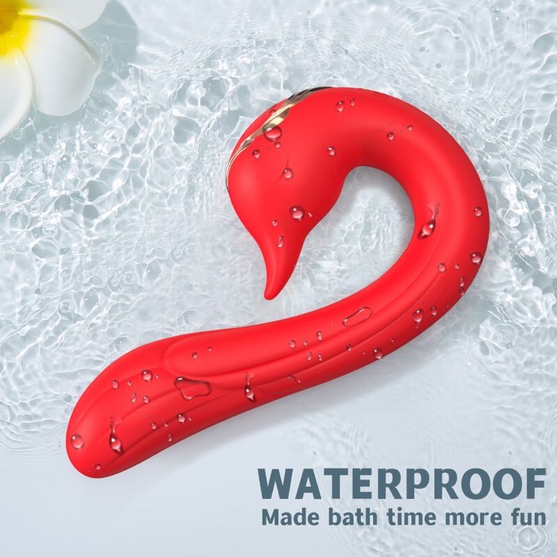 ARMONY - DOLPHIN MULTIPOSITION VIBRATOR & HEAT EFFECT RED