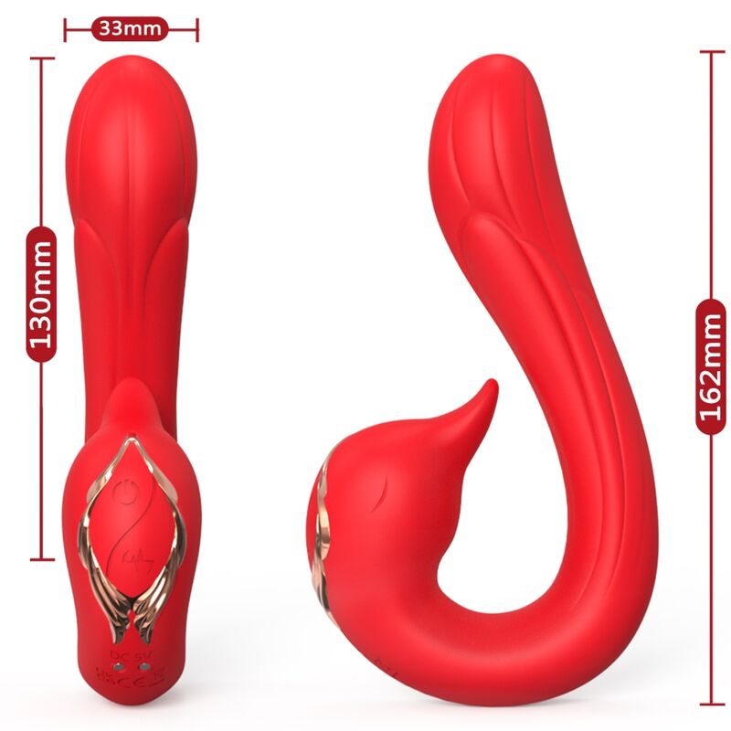 ARMONY - DOLPHIN MULTIPOSITION VIBRATOR & HEAT EFFECT RED