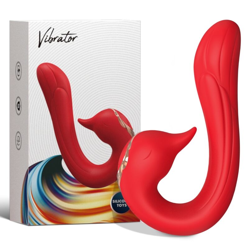 ARMONY - DOLPHIN MULTIPOSITION VIBRATOR & HEAT EFFECT RED
