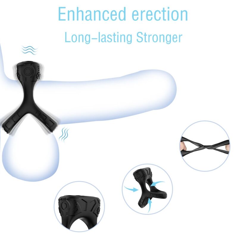 ARMONY - BLACK VIBRATING & MULTI-POSITION RING
