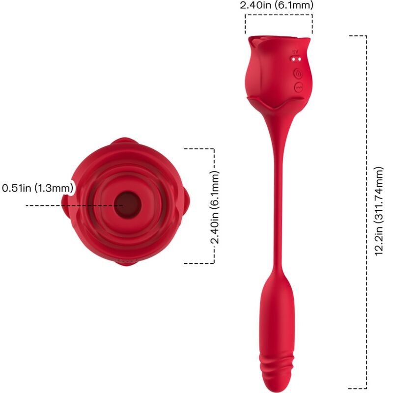 ARMONY - ROSEKNIGTH CLITORIS SUCKER & VIBRATOR RED