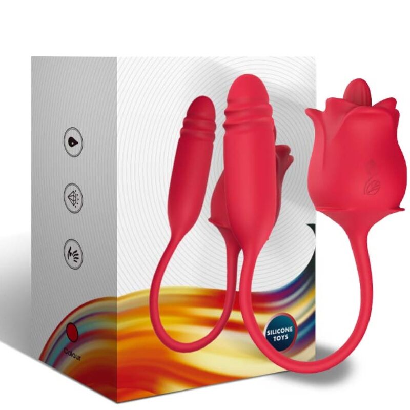ARMONY - PINK 3 IN 1, STIMULATOR, SUCTION AND UP&DOWN WITH RED TAIL