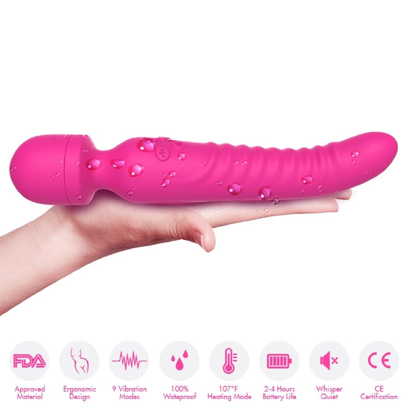 ARMONY - MISSION MASSAGER & VIBRATOR WITH HEAT EFFECT FUCHSIA