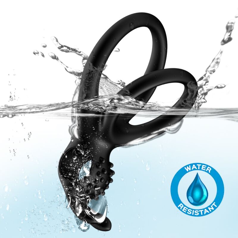 ARMONY - TRAVELER DOUBLE VIBRATING RING COUPLE RABBIT BLACK