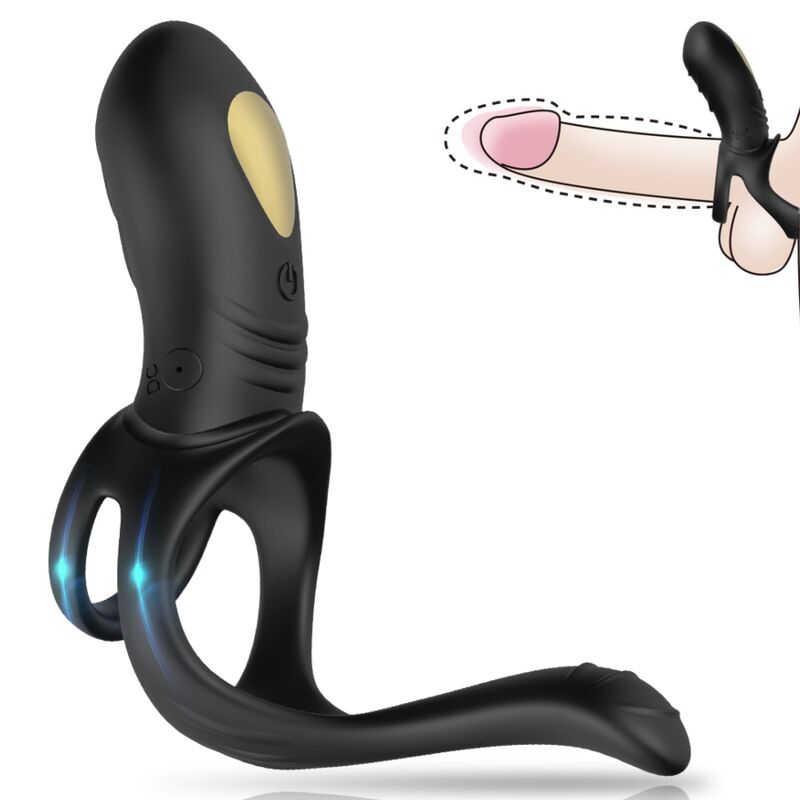ARMONY - JOY JUMPER VIBRATING RING FOR COUPLES & REMOTE CONTROL ANAL PLUG BLACK