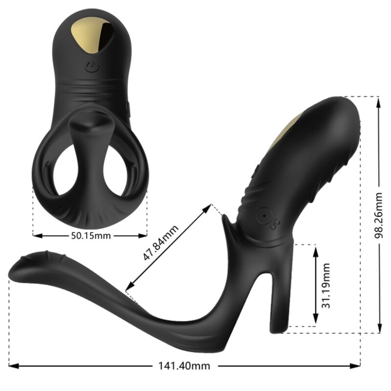 ARMONY - JOY JUMPER VIBRATING RING FOR COUPLES & BLACK ANAL PLUG