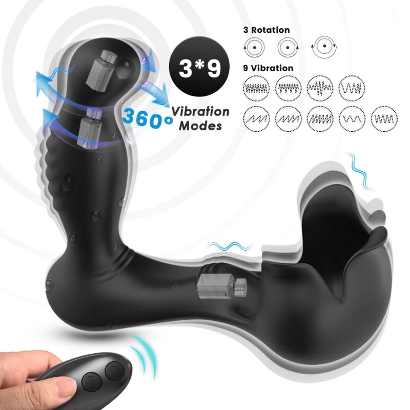 ARMONY - SURROUND ANAL VIBRATOR & TESTICLE STIMULATOR REMOTE CONTROL BLACK