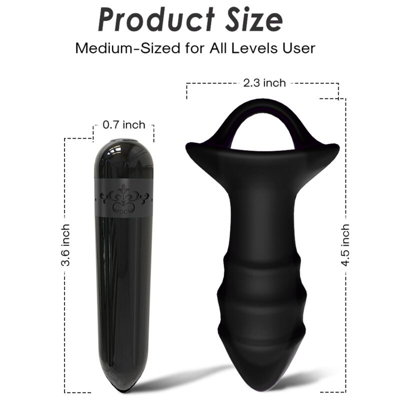 ARMONY - KYLIN DEDAL VIBRATOR & ANAL PLUG REMOTE CONTROL BLACK