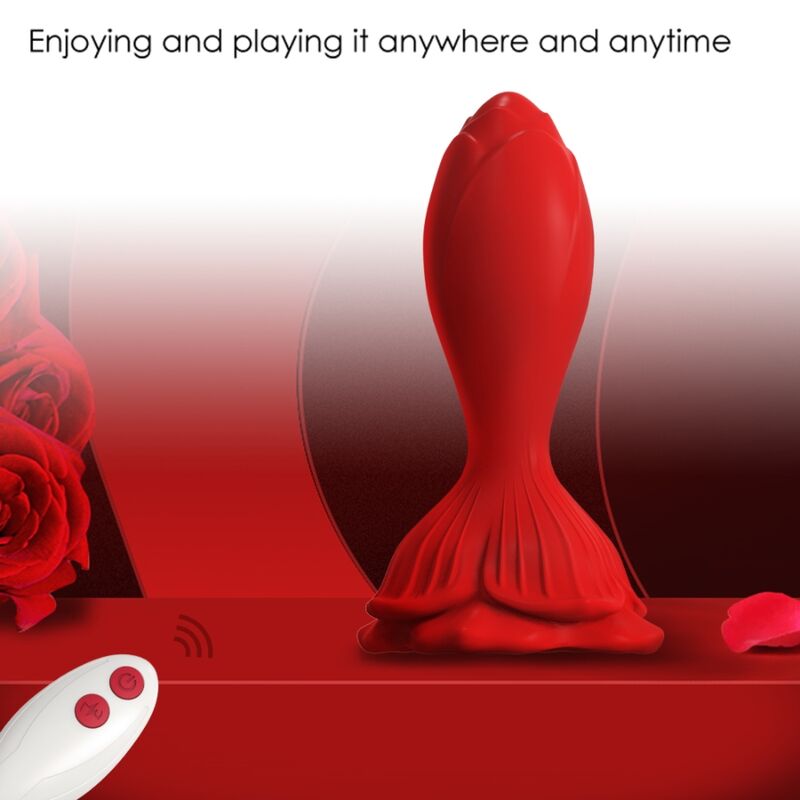 ARMONY - PINK VIBRATOR & SMALL ANAL PLUG REMOTE CONTROL RED