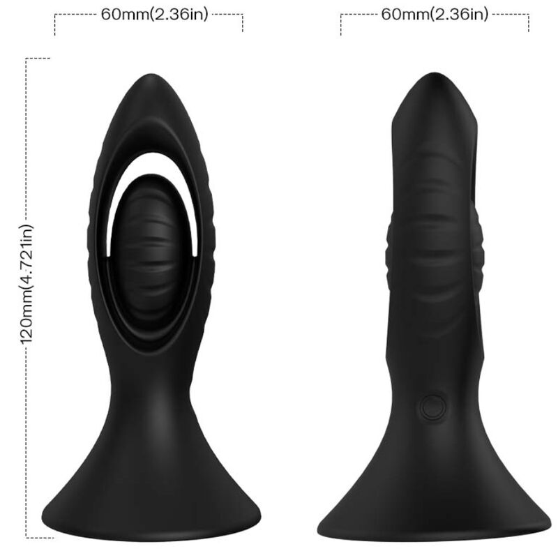 ARMONY - BLACK SILICONE VIBRATOR & ANAL PLUG