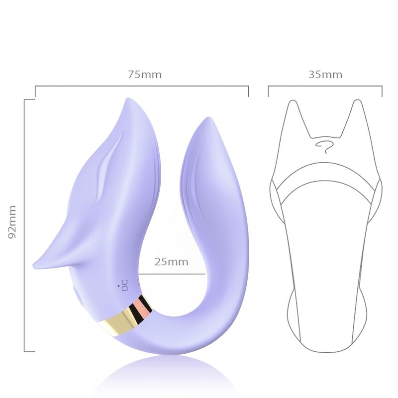 ARMONY - FOX VIBRATOR FOR COUPLES REMOTE CONTROL VIOLET