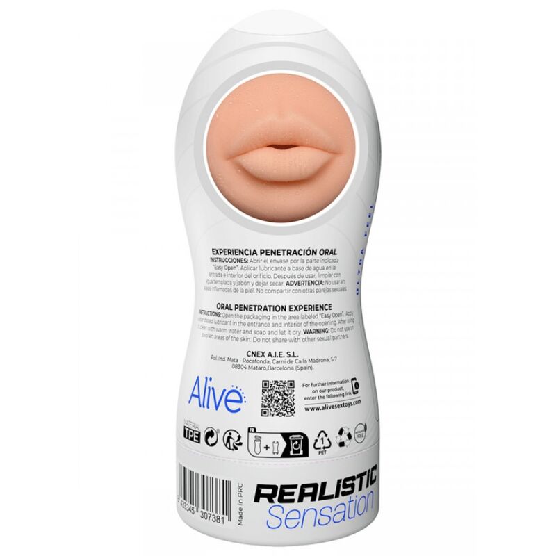 ALIVE - MAXI FLEX MALE MASTURBATOR MOUTH SIZE L