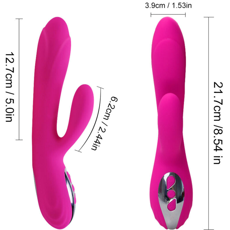 ARMONY - FLEXIBLE VIBRATOR & STIMULATOR WITH HEAT EFFECT FUCHSIA