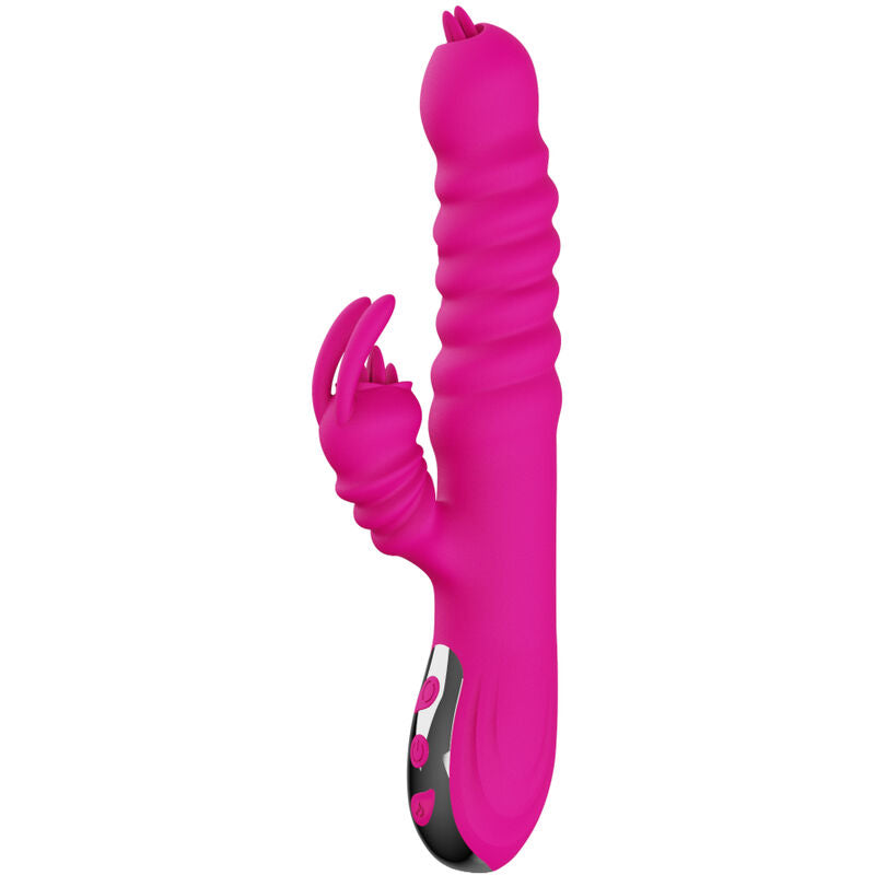 ARMONY - DOUBLE TONGUE RABBIT MULTIFUNCTION VIBRATOR WITH HEAT EFFECT FUCHSIA