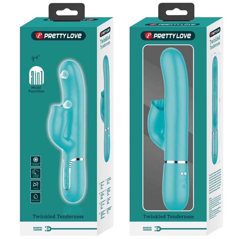 PRETTY LOVE - RABBIT VIBRATOR WITH WATER GREEN LICKING