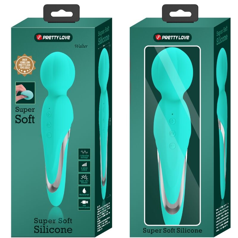 PRETTY LOVE - WALTER VIBRATOR WAND WATER GREEN