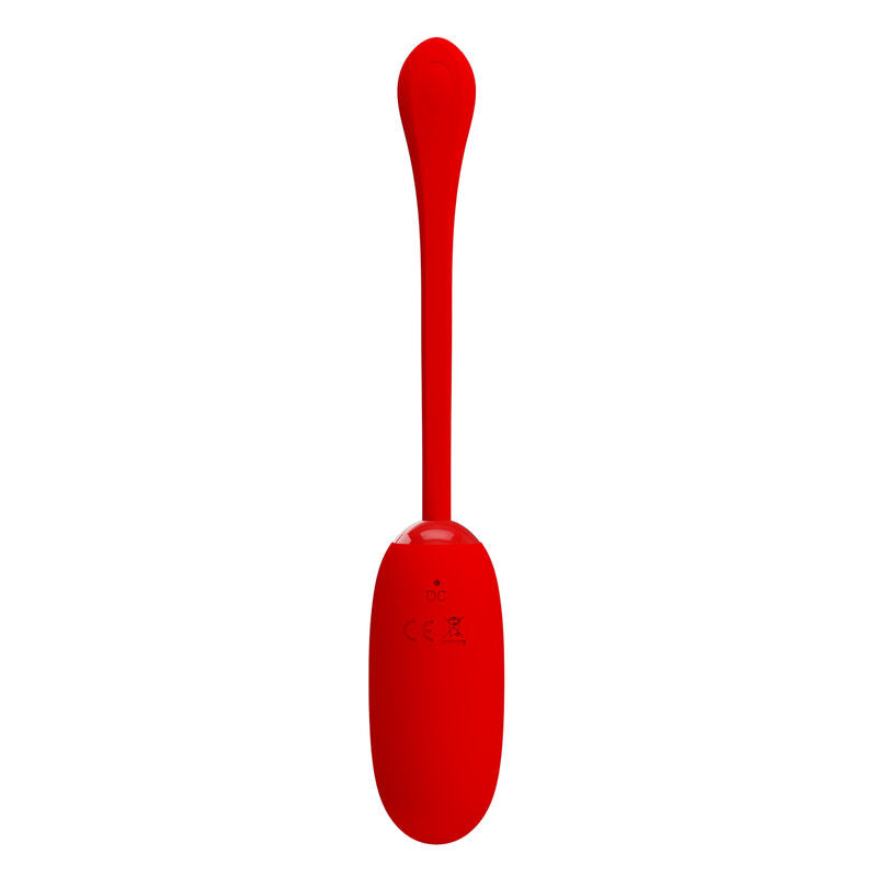 PRETTY LOVE - JULIUS WATERPROOF & RECHARGEABLE VIBRATING EGG RED