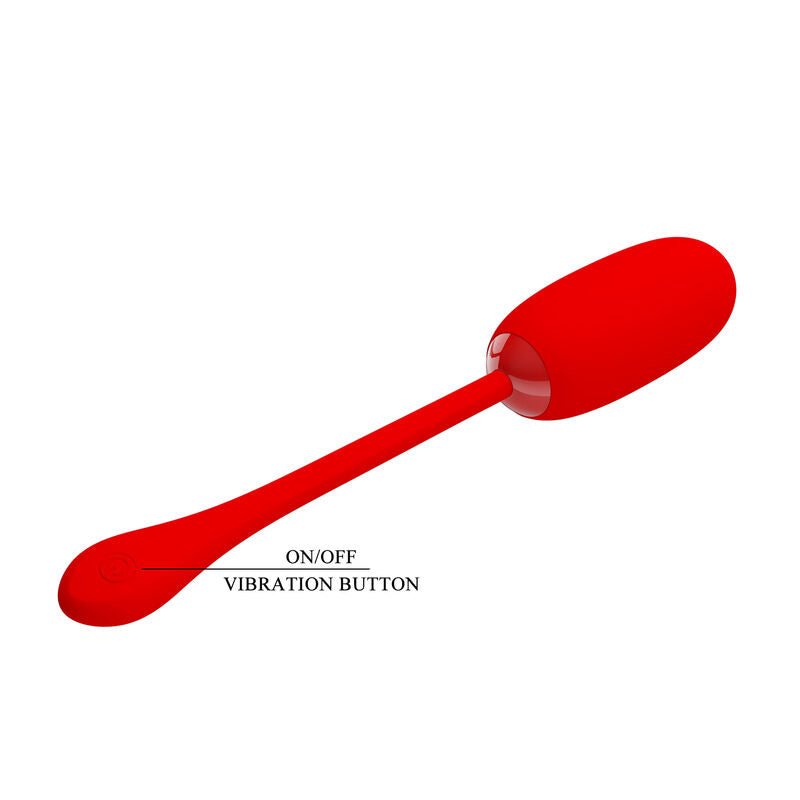 PRETTY LOVE - JULIUS WATERPROOF & RECHARGEABLE VIBRATING EGG RED