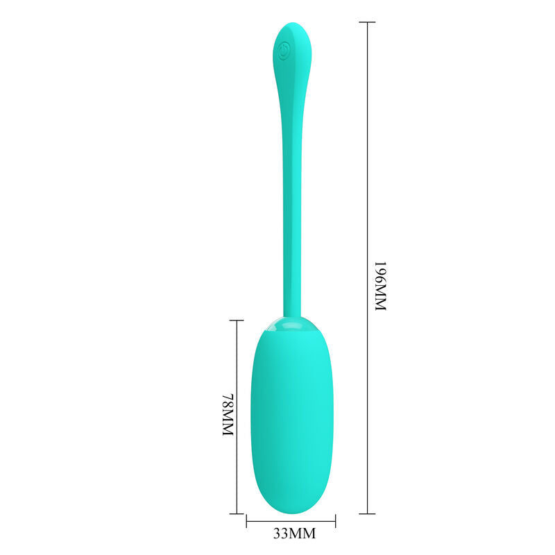 PRETTY LOVE - JULIUS WATERPROOF & RECHARGEABLE VIBRATING EGG AQUA GREEN