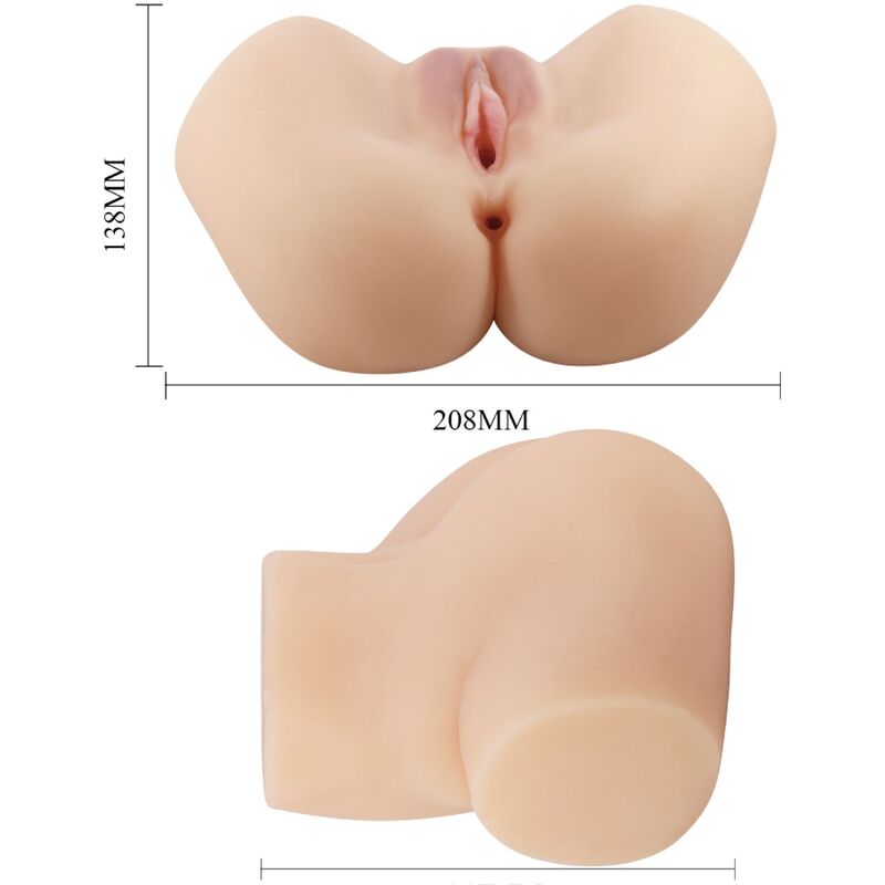 CRAZY BULL - REALISTIC VAGINA AND ANUS VIBRATOR HAILEY