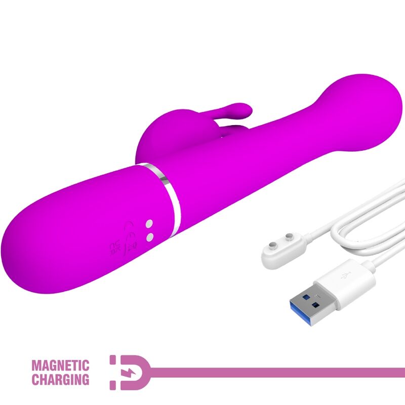 PRETTY LOVE - DEJON 3 IN 1 MULTIFUNCTION VIOLET RABBIT VIBRATOR