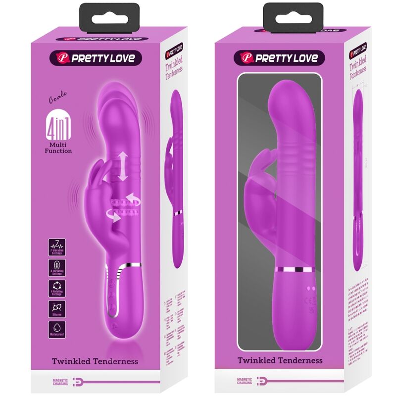 PRETTY LOVE - COALE RABBIT VIBRATOR PURPLE PEARLS