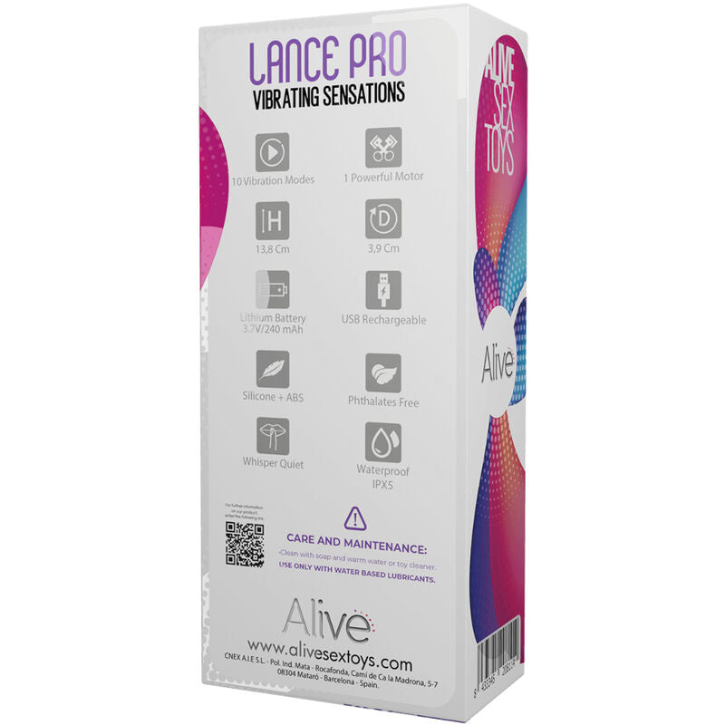 ALIVE - LANCE PRO PINK ANAL STIMULATOR & VIBRATOR