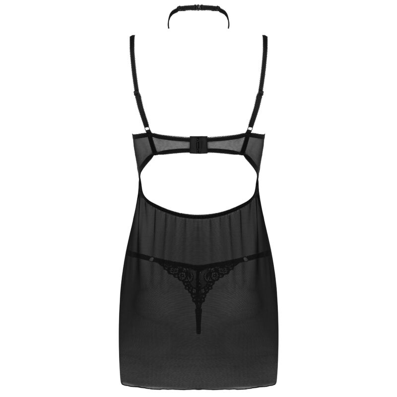 LIVCO CORSETTI FASHION - BINELLA SET BABYDOLL + THONG BLACK S/M