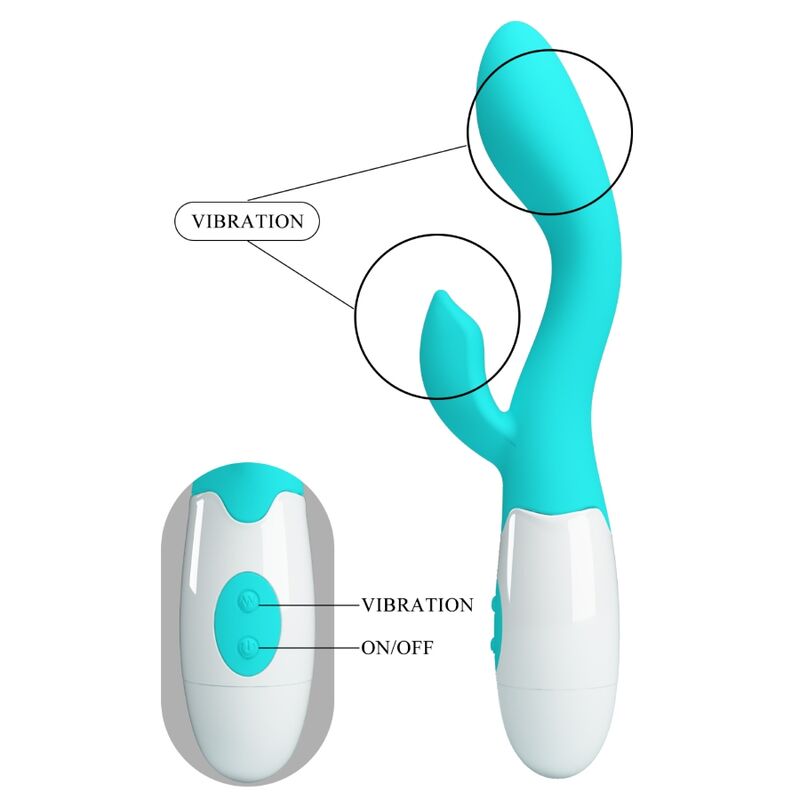 PRETTY LOVE - BRIGHTY AQUA GREEN G-SPOT VIBRATOR