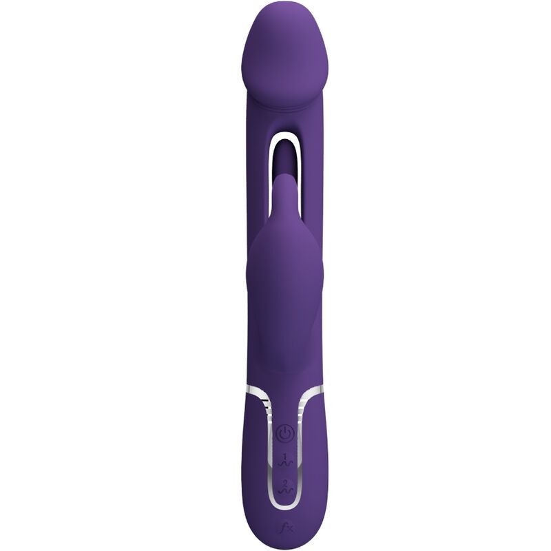 PRETTY LOVE - KAMPAS 3 IN 1 MULTIFUNCTION RABBIT VIBRATOR WITH VIOLET TONGUE
